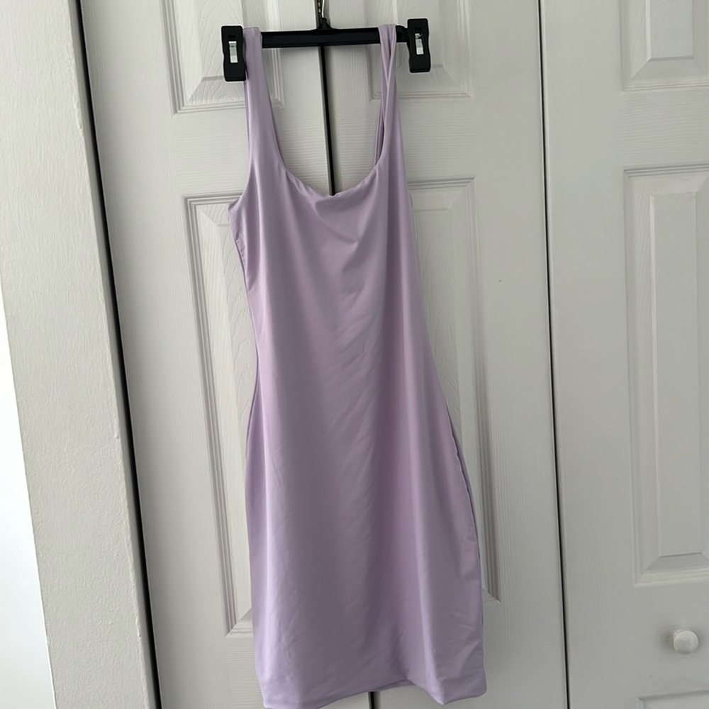 Meshki Estelle Thick Strap Lilac Mini Dress